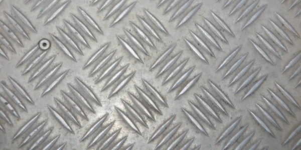 Metal Silver Industrial Wall Diamond Steel Pattern Background Texture Designer — Stock Photo, Image
