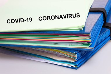 covid-19 Coronavirus kağıt dosyası ve covid 19 Corona virüsünün bilimsel belgesi