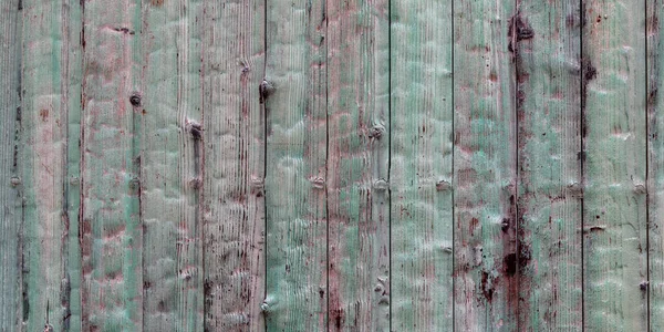 Green Texture Wooden Wall Peeling Paint Blue Ancient Grunge Wood — Stock Photo, Image