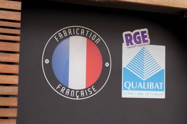 Bordeaux , Aquitaine / France - 03 11 2020 : QUALIBAT certification represents qualification label allows companies working in construction sector enhance rge made in france