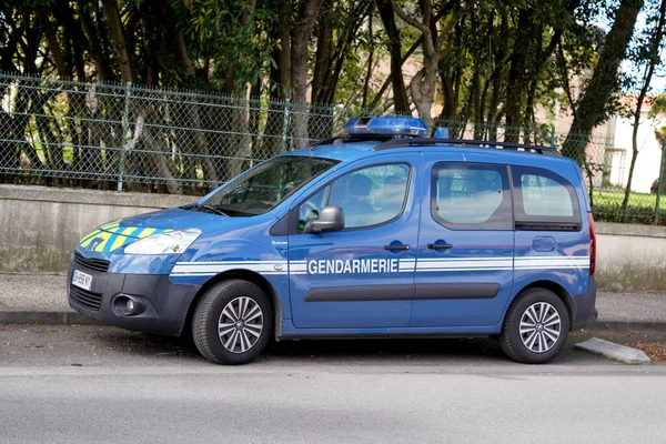 Bordeaux Aquitaine France 2020 Gendarmerie France Car Означає Французькій Військовій — стокове фото