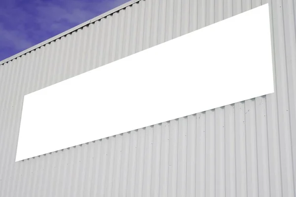 Industriële Muur Met Lege Bewegwijzering Winkel Lege Banner Winkel Klaar — Stockfoto