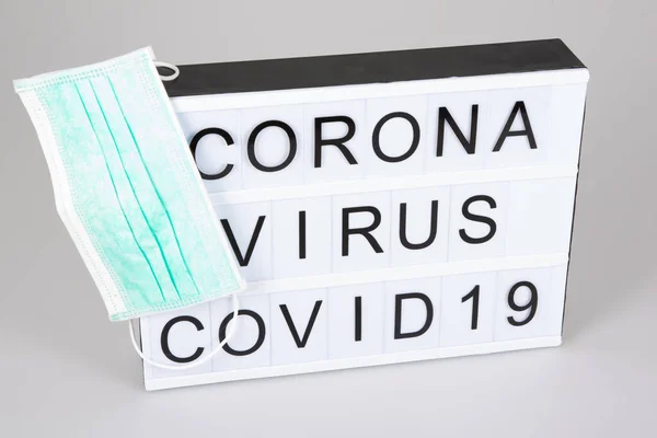 Nuevo Coronavirus 2019 Ncov Panel Texto Lightbox Valla Publicitaria Síndrome —  Fotos de Stock