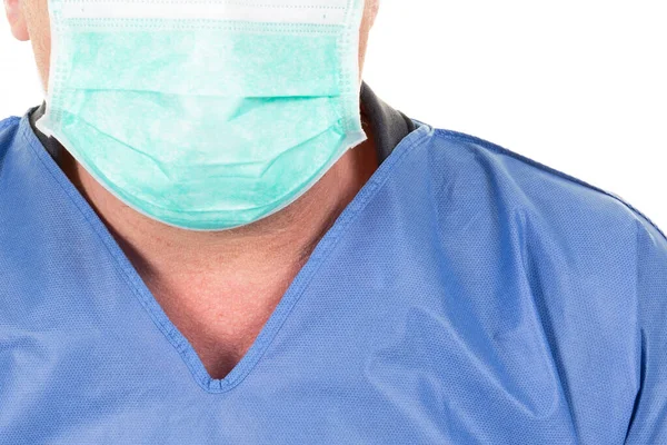 Koronawirusowa Maska Chirurgiczna Lekarz Ochrona Twarzy Przed Wirusem Korony Profesjonalny — Zdjęcie stockowe