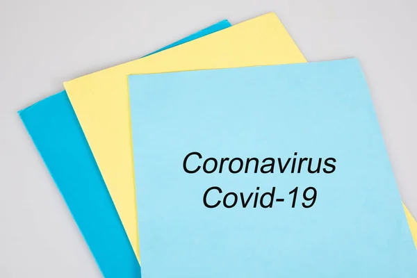 Powieść Coronavirus Choroby Coid Wirus Napisany Niebieskim Folderze Biurku Szpitala — Zdjęcie stockowe