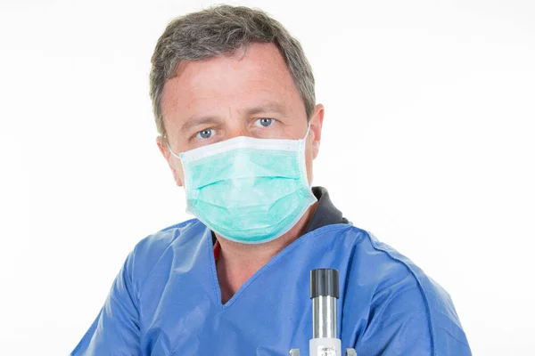 Man Doctor Preventive Mask Corona Virus Covid — Stock Photo, Image