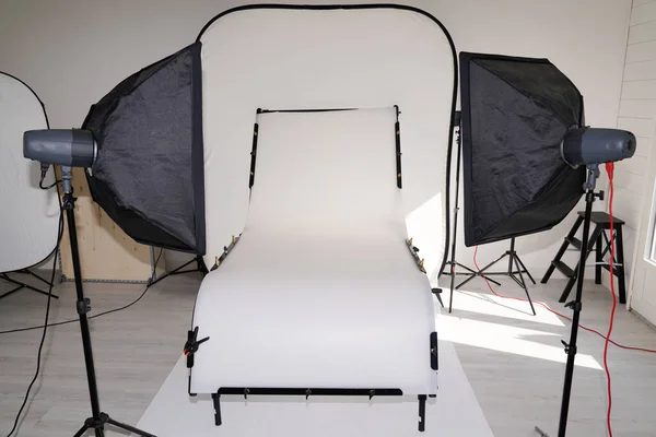 Fotografering Bord Och Studio Belysning System Professionell Fotografering Utrustning — Stockfoto