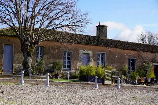 Typical House Gironde Citadel Fortification Blaye Blue Grey Shutter France — Stock Photo, Image