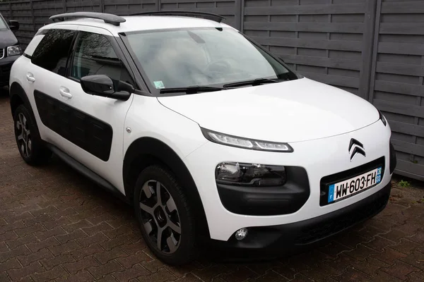 Bordeaux Aquitaine Francie 2020 Citroen Cactus Auto Bílé Černé Přední — Stock fotografie