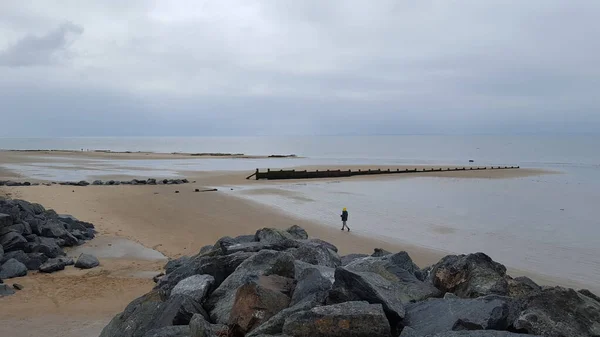 Plaja Nisip Rock Ile Franța Coasta Vest — Fotografie, imagine de stoc