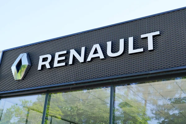 Bordeaux Aquitaine France 2020 Логотип Renault Дилерському Магазині Sign Text — стокове фото