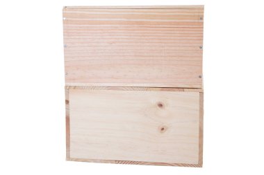 two wooden box in wood for six wine bottle clipart