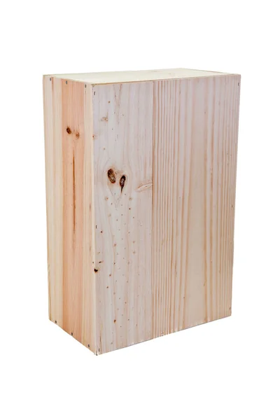 Древесная Коробка Закрыта Деревянной Упаковкой Шесть Бутылок — стоковое фото