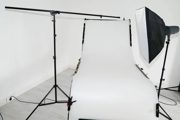Studio Setup Utrustning För Produkt Objekt Bild Vit Bakgrund — Stockfoto