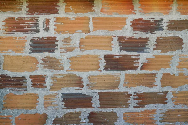 Ściana Cegły Kolorze Czerwonym Starożytne Stare Tło Tekstury Cegły — Zdjęcie stockowe