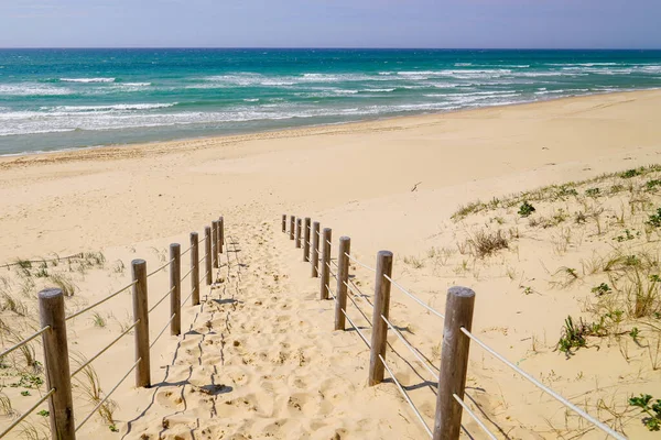 Toegang Tot Zandstrand Jenny Beach Bij Lege Cap Fret Frankrijk — Stockfoto