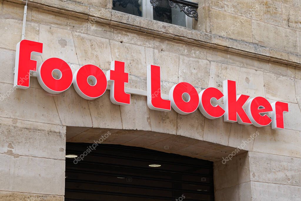 Bordeaux , Aquitaine / France - 05 05 2020 : foot locker shop brand logo and sign on the store