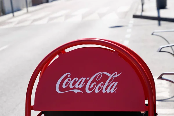 Burdeos Aquitania Francia 2020 Coca Cola Signo Logo Cafetería Terraza — Foto de Stock