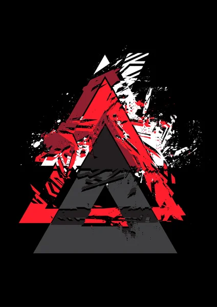 Grunge 风格 t 恤打印 — 图库矢量图片