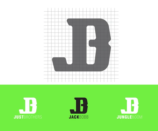 Monogram logo Jb — Stok Vektör