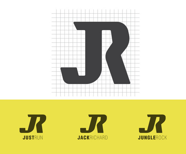 логотип монограммы JR
