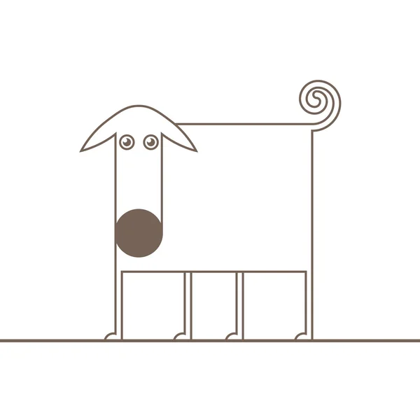 Square dog in baby style Stock Illustration