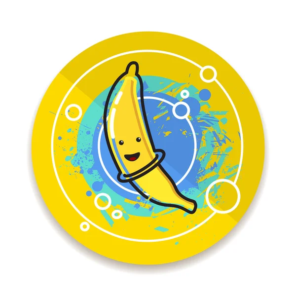 Préservatif banane — Image vectorielle