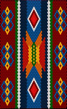 Doğu 'da yaşayanların geleneksel süsü, zengin renklerin iyi şans ve zenginliği çektiği Arap dünyası. Kadınlar süs eşyasıyla halılar örer, elbiseler için kumaşlara işlerler. Nakış desenleri.