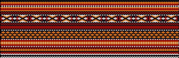 Ornamento Tradicional Pueblos Países América Latina Que Los Colores Ricos — Vector de stock