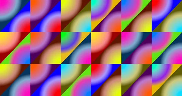 Hintergrund Geometrischer Formen Mit Vielen Hellen Farbverläufen — Stockvektor