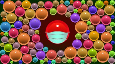 Epidemiyolojik durumu sembolize eden gerçek arka plan.