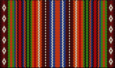 Doymuş renklerin şans ve zenginliği çektiği Asya halkları ve ülkelerinin geleneksel bir süsü. Giysiler için kumaşlara işlenmiş kadın halıları. Nakış desenleri. 