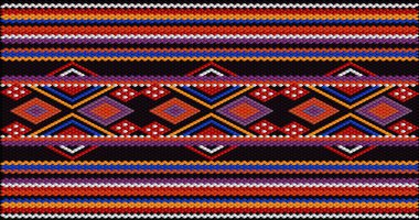 Doymuş renklerin şans ve zenginliği çektiği Asya halkları ve ülkelerinin geleneksel bir süsü. Giysiler için kumaşlara işlenmiş kadın halıları. Nakış desenleri. 