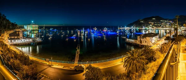 Vista Panorámica Las Luces Del Casino Avalon City Bahía Del —  Fotos de Stock