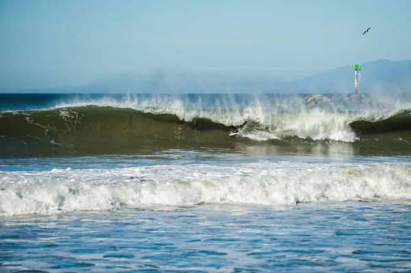 Only Disembodied Feet California Surfer Show Offshore Winds Create Large — Stock Photo, Image