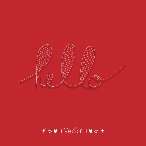 Composición de letras de pincel, ilustración Hello Vector EPS10 — Archivo Imágenes Vectoriales