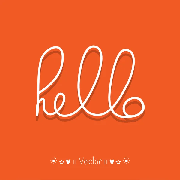 Composición de letras de pincel, ilustración Hello Vector EPS10 — Archivo Imágenes Vectoriales