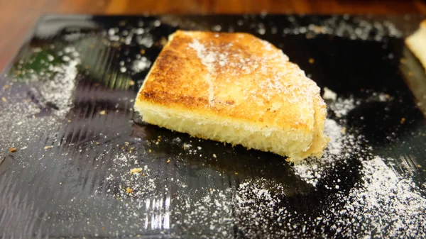 Närbild av Fench bröd, Baguette Toast på tabellbakgrund — Stockfoto