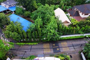 Top View House köy arka plan