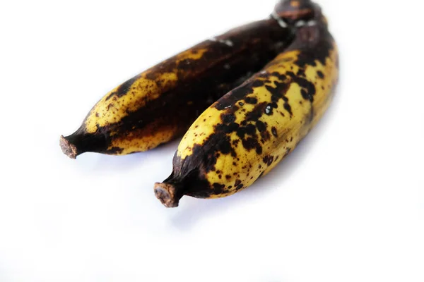 Αποσύνθεση μπανάνα, εσωτερικη μια μπανάνα σάπιο Molder απομονώνονται σε λευκό φόντο — Φωτογραφία Αρχείου