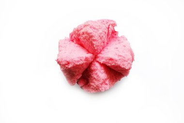 Beyaz arka plan üzerinde Çince tatlıya (yeni yıl) kek buğulama