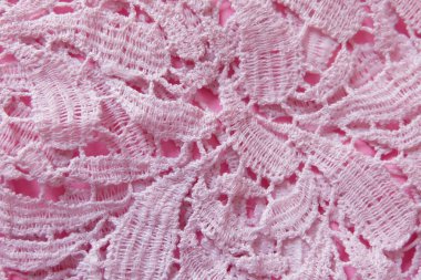 Yakın kadar pembe örgü kumaş arka plan