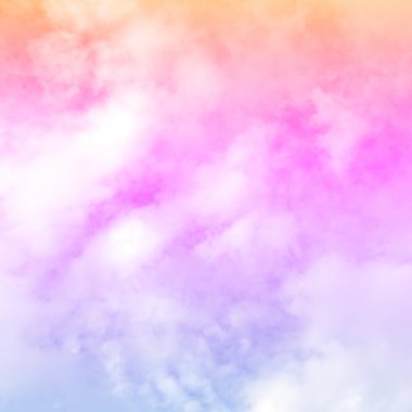 Soyut bulutlar Pastel degrade renkli. Herhangi bir kullanım için büyük bir yumuşak gökyüzü doğa açık arka plan.
