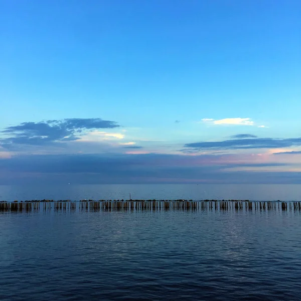 Lake Blue Sky Nature Beautiful Landscape River Sky Clouds Thailand — Stock Photo, Image