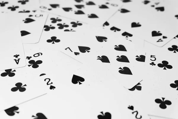 Spielkarten Textur Spielkarten Auf Weißem Hintergrund Eignen Sich Für Jeden — Stockfoto