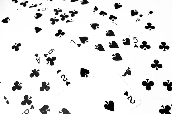 Hrací Karty Texturu Hrací Karty Velké Bílé Pozadí Pro Jakékoliv — Stock fotografie
