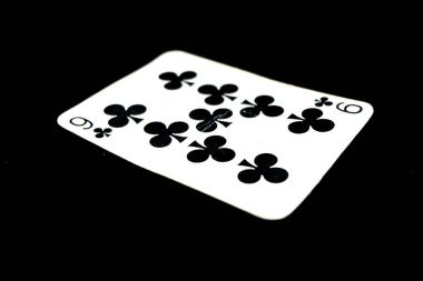 Spades iskambil kumar için tek. 2 iskambil izole siyah arka plan