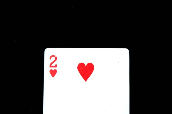 Single Του Μπαστούνι Playing Card Για Τυχερό Παιχνίδι Παίζοντας Χαρτιά — Φωτογραφία Αρχείου