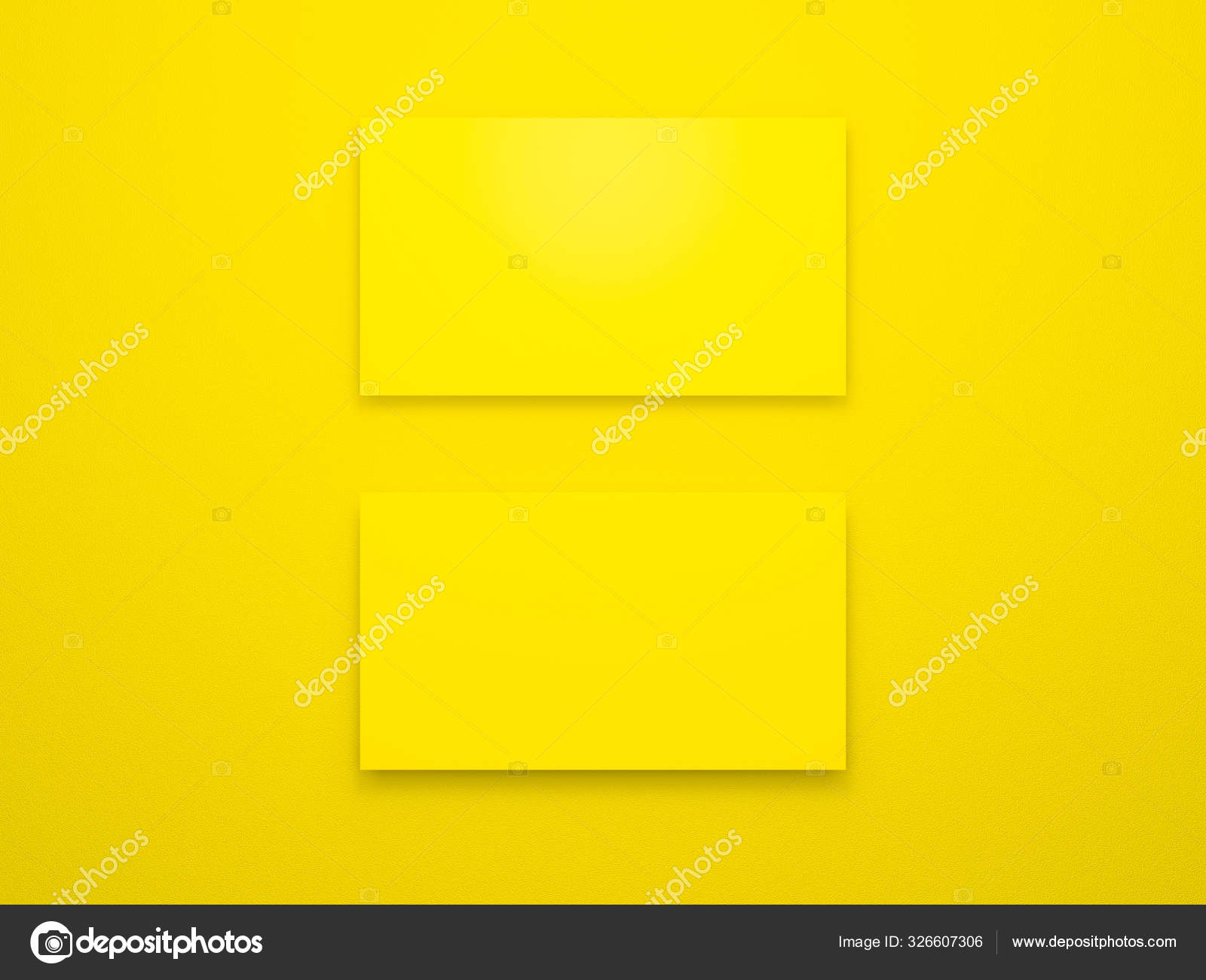 Download 3d Rendering Of Business Card Mockup Isolated On Yellow Backgrou Stock Photo C Yayha 326607306 PSD Mockup Templates