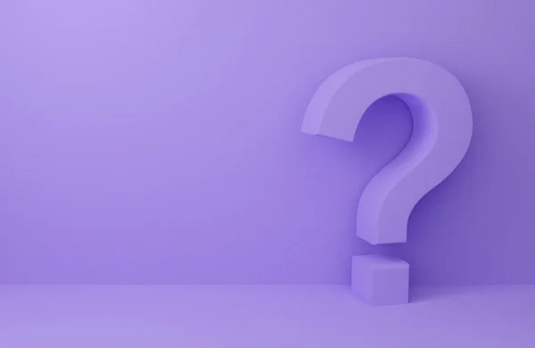 Render Design Banner Template Website Question Mark Sign Purple Background — Stock Photo, Image